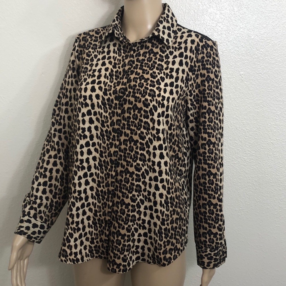 Zara Basic Collection Cheetah Print Top - Picture 9 of 9